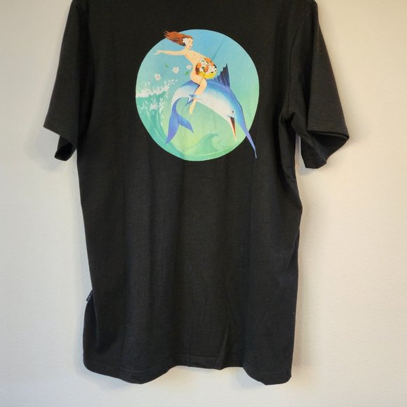 Palm Angels Men T-Shirt Sz M Fisherman Club Embroidered Women Fish Graphic NWT - Picture 10 of 16